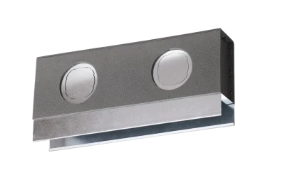 Szigetelt légrácsfogadó idom 2 csonkkal, 1 slottal