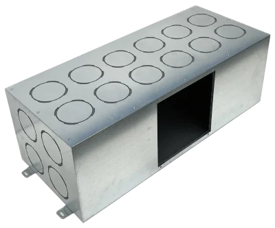 Légelosztó doboz 480 - 32 csonkkal, elszíváshoz/befúváshoz, szigetelt, D125-200