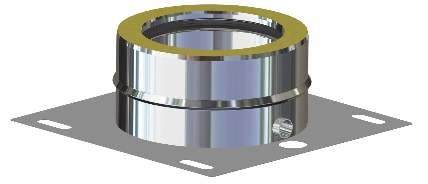 Indító idom konzolos szereléshez oldalsó kondenzelvezetéssel inox szigetelt rendszerhez