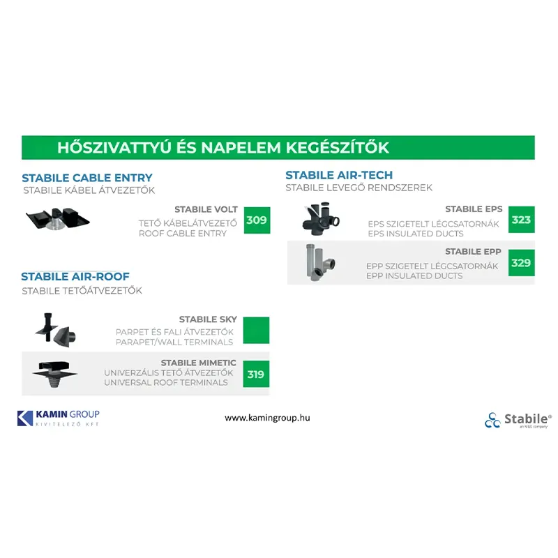 Stabile hőszivattyú és napelem kiegészítők